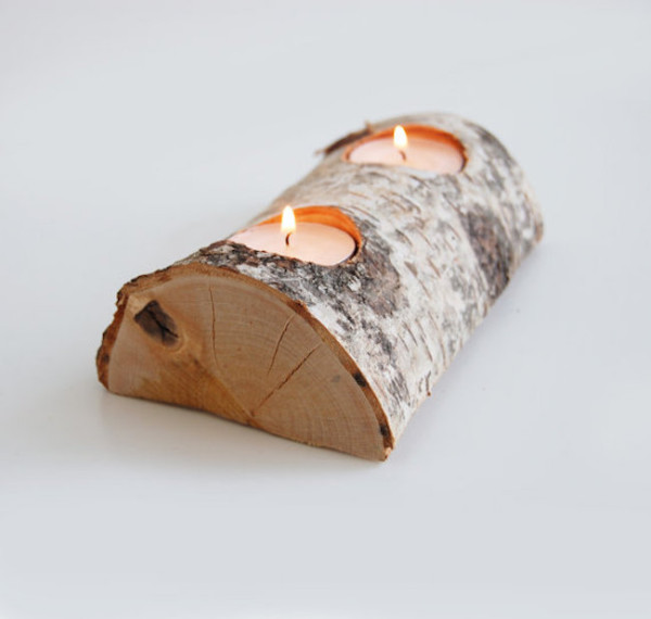 8 Easy DIY Wood Candle Holders for Some Rustic Warmth This Fall Decoist