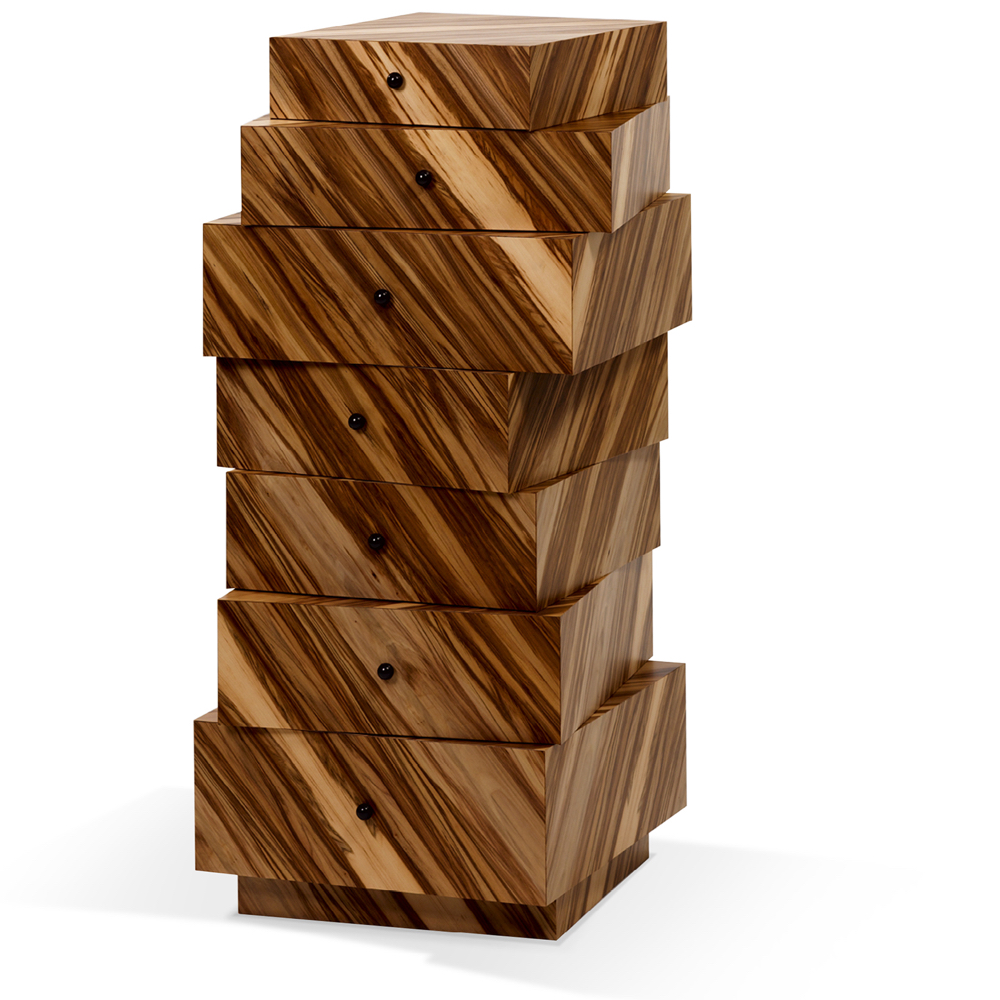 Stack of drawers in red gum