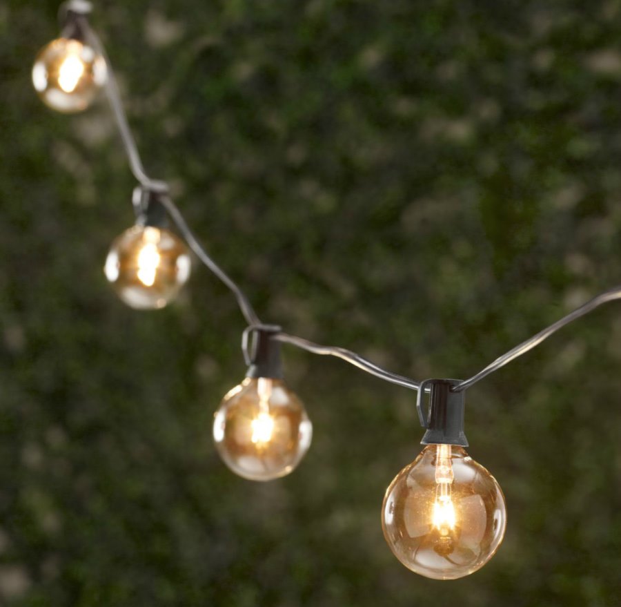 String lights from Restoration Hardware