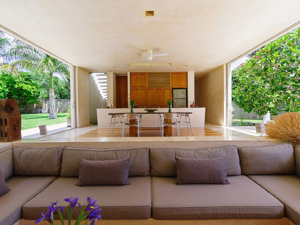 Sunken Living Room in Breathtaking Mexican Home
