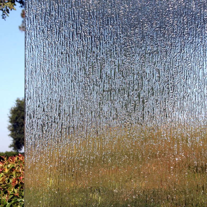 The textured quality of rain glass