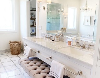 25 Bathroom Bench and Stool Ideas for Serene Seated Convenience