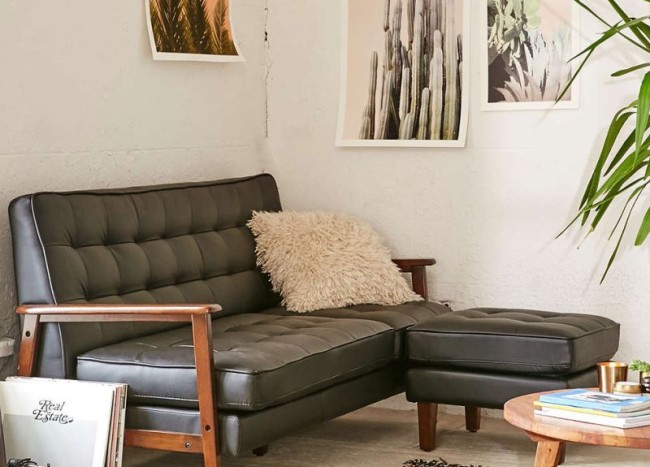 urban outfitters modular recycled leather sofa