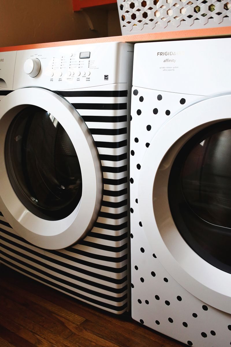 Washer and dryer makeover from A Beautiful Mess