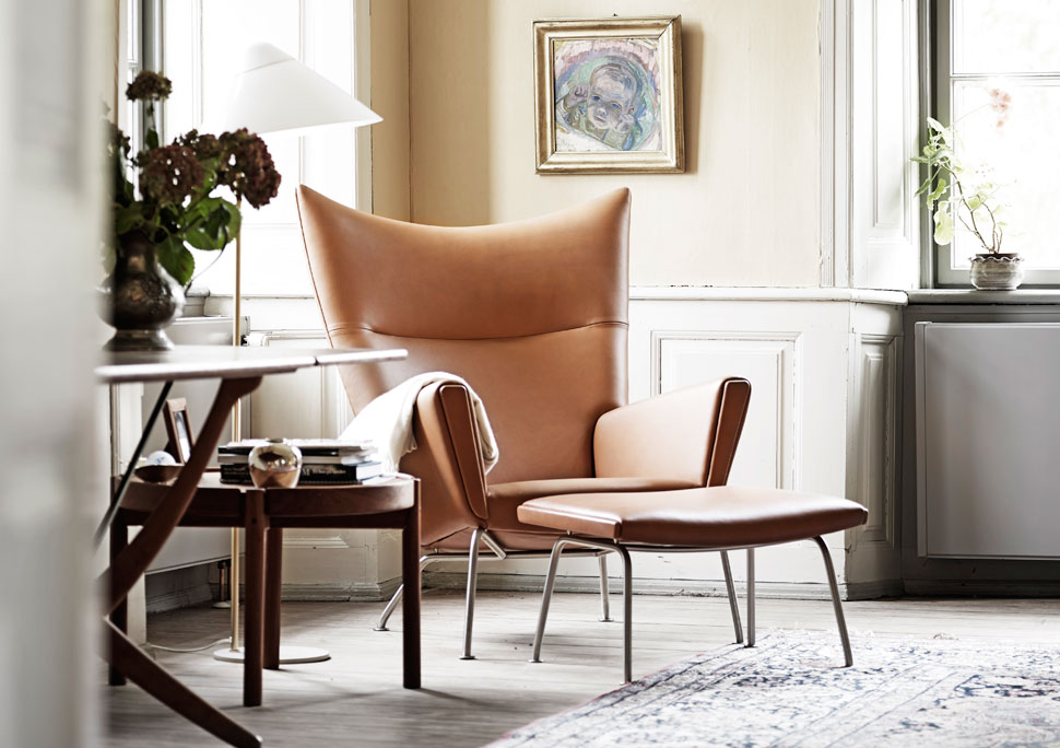 Wegner Wing Chair in home of Knud Erik Hansen