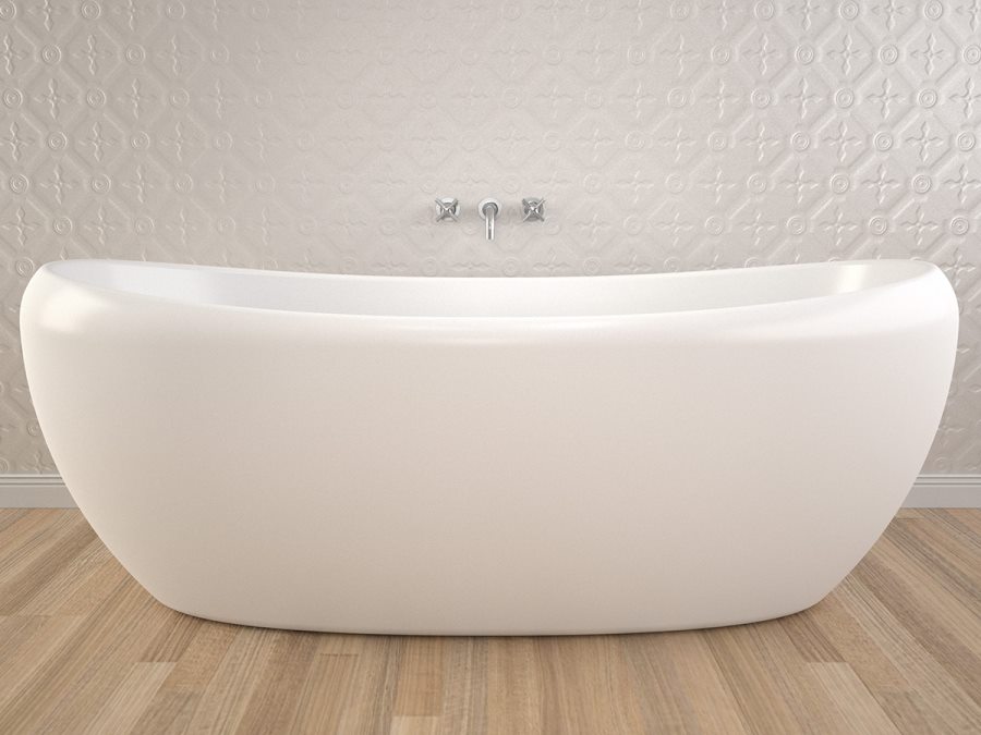 White Caroma tub available through Reece