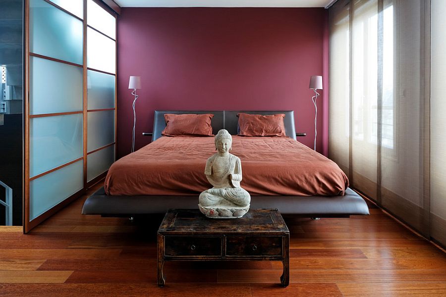 Awesome Asian bedroom exudes poise and refinement