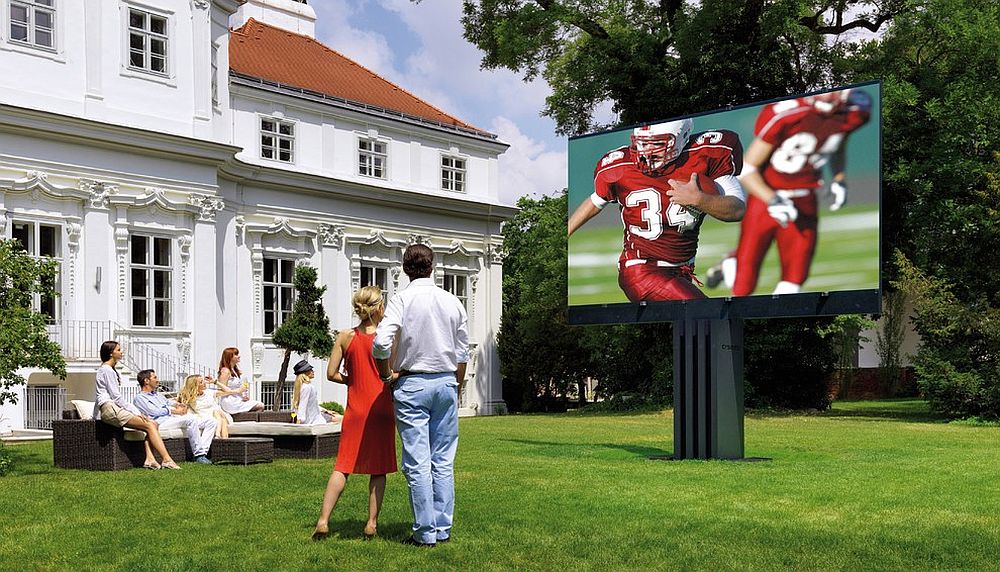 Awesome outdoor TV for the expansive outdoor home theater