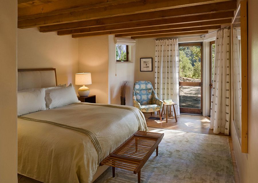 Bedroom of the cabin home offers a relaxing and serene personal sanctuary