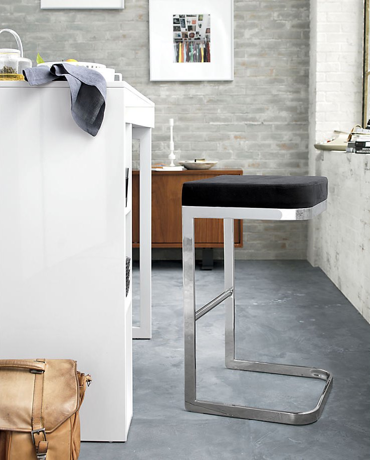 Chrome bar stool by CB2 and Kravitz Design