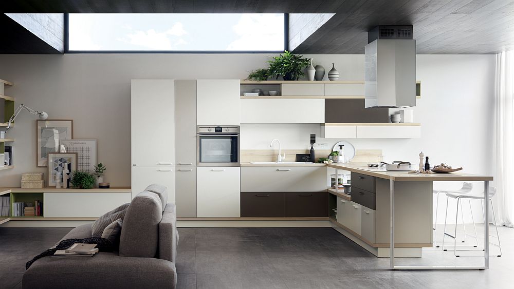 Foodshelf explores a new horizontal linearity in the contemporary kitchen