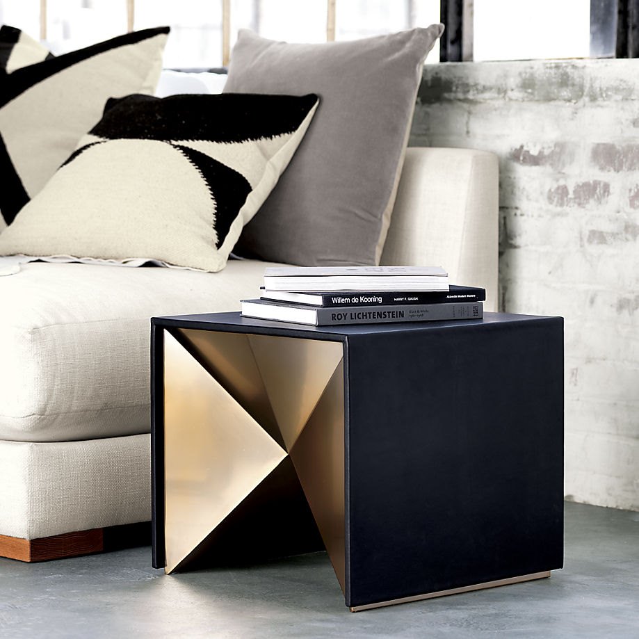 Geometric side table from Kravitz Design and CB2
