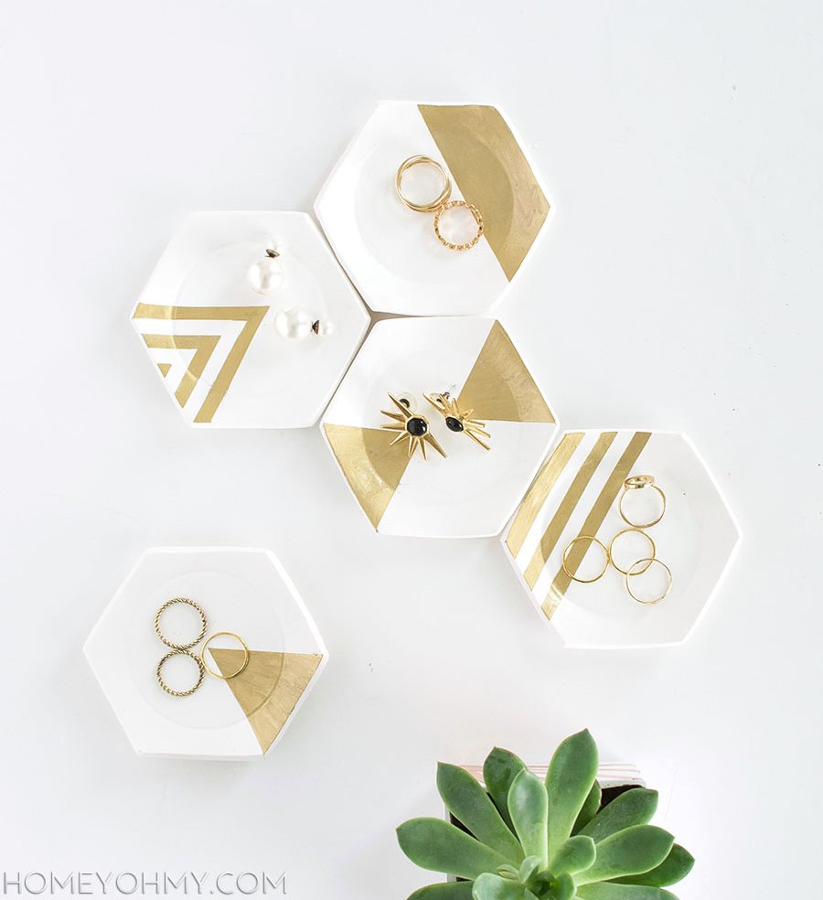 Hexagon ring dishes from Homey Oh My!