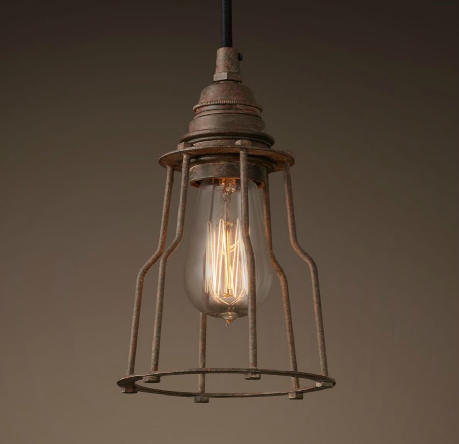 Industrial filament pendant light from Restoration Hardware