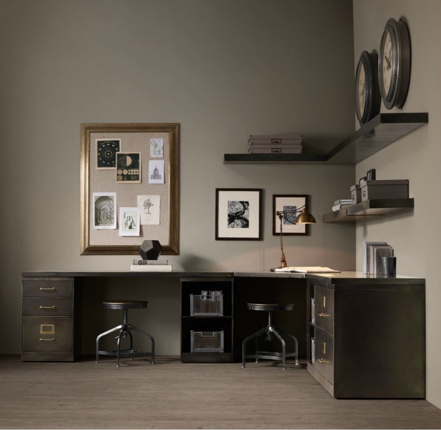 Industrial modern office system from Restoration Hardware