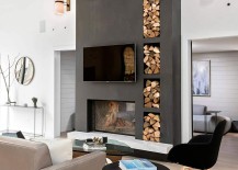 Living-room-of-the-Church-conversion-with-gray-accent-fireplace-wall-217x155