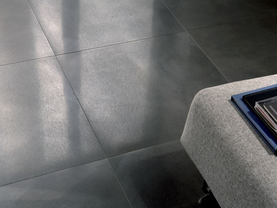 Metal-effect flooring by Ceramica Fioranese