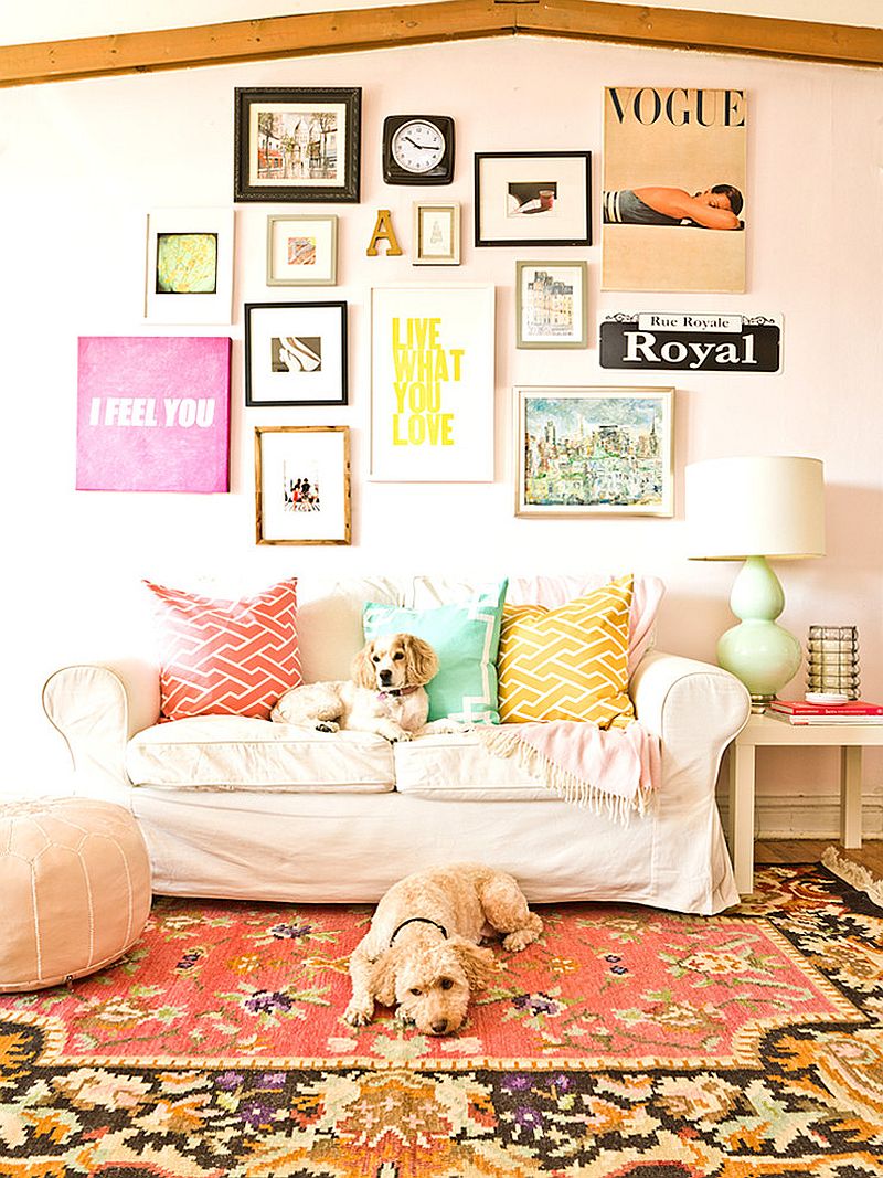 Pastel colors bring brightness to the small living room [From: Cynthia Lynn Photography]