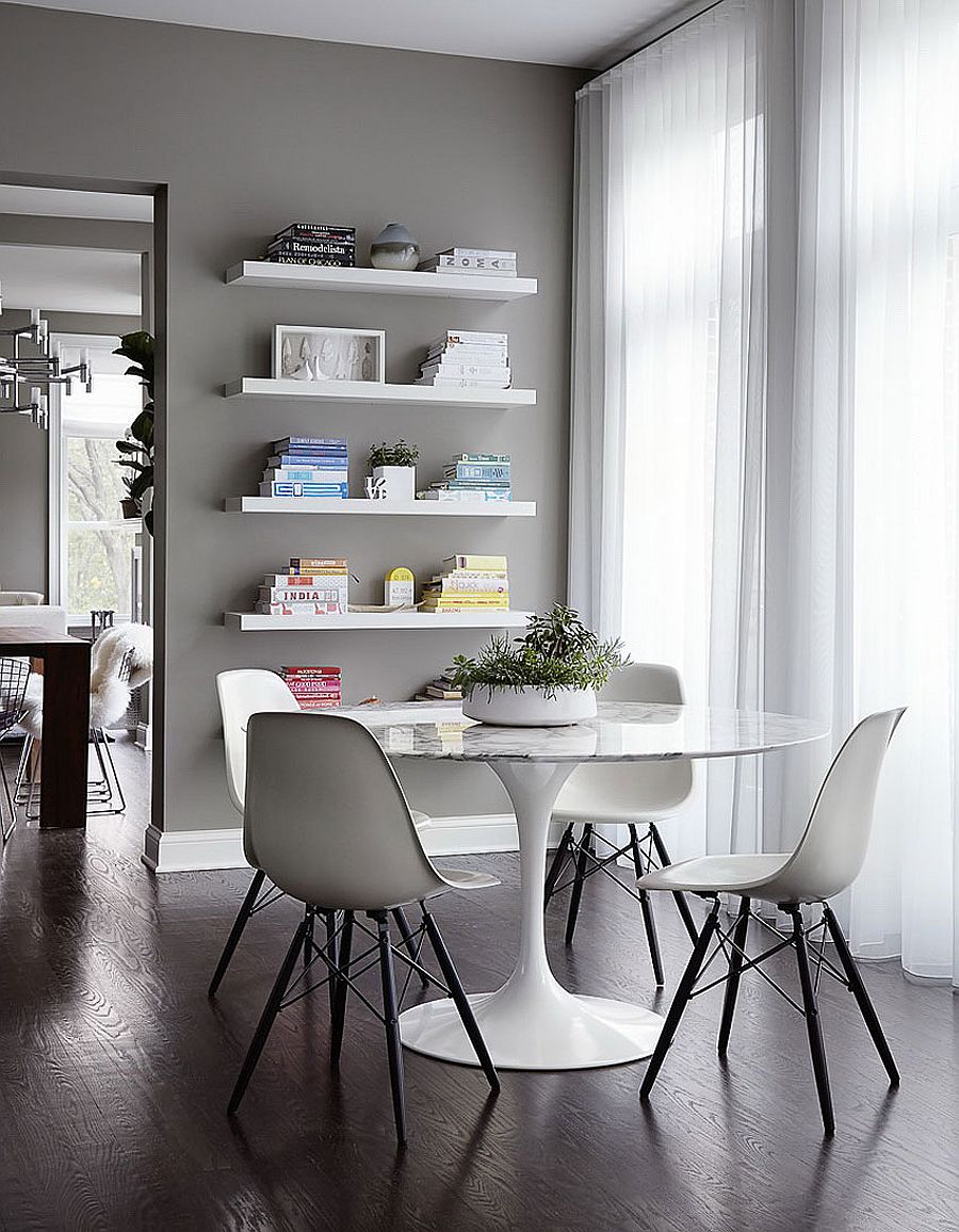 Presence of white sheer curtains adds an inviting yet cheerful glow to the interior