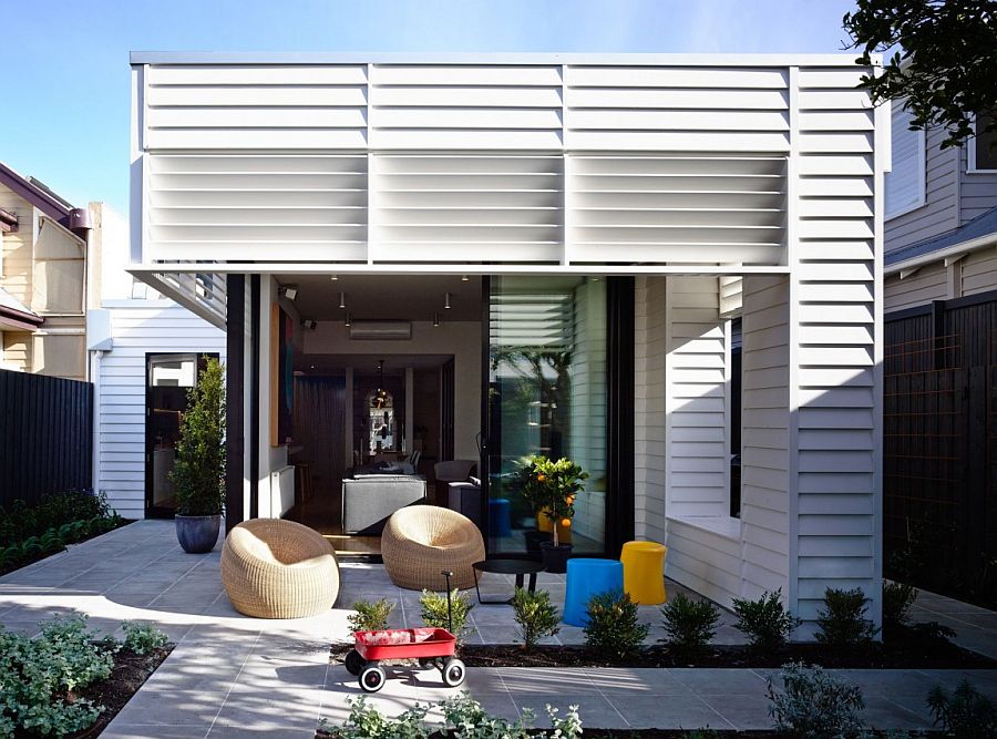 Rear living area of the revamped home connecetd with the lush green garden