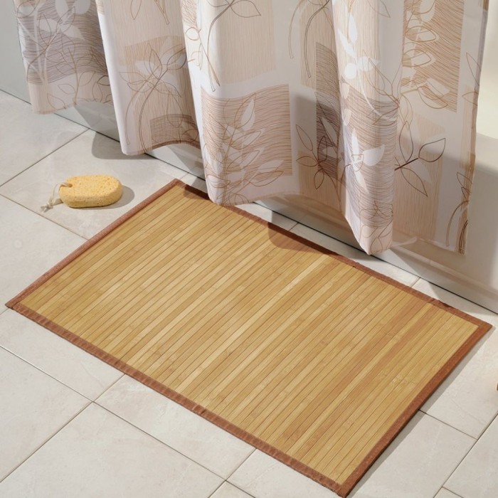 natural bath mat