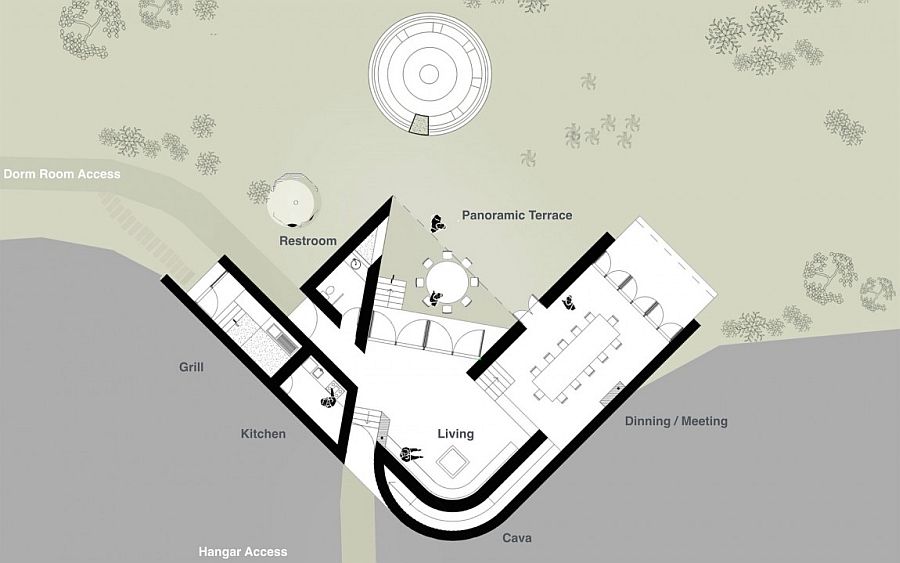 Site plan of the exclusive natural retreat in Pilares