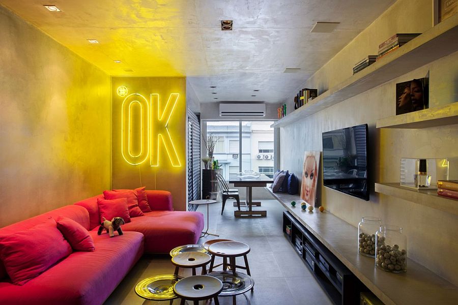 Small living space and dining area of the MM House