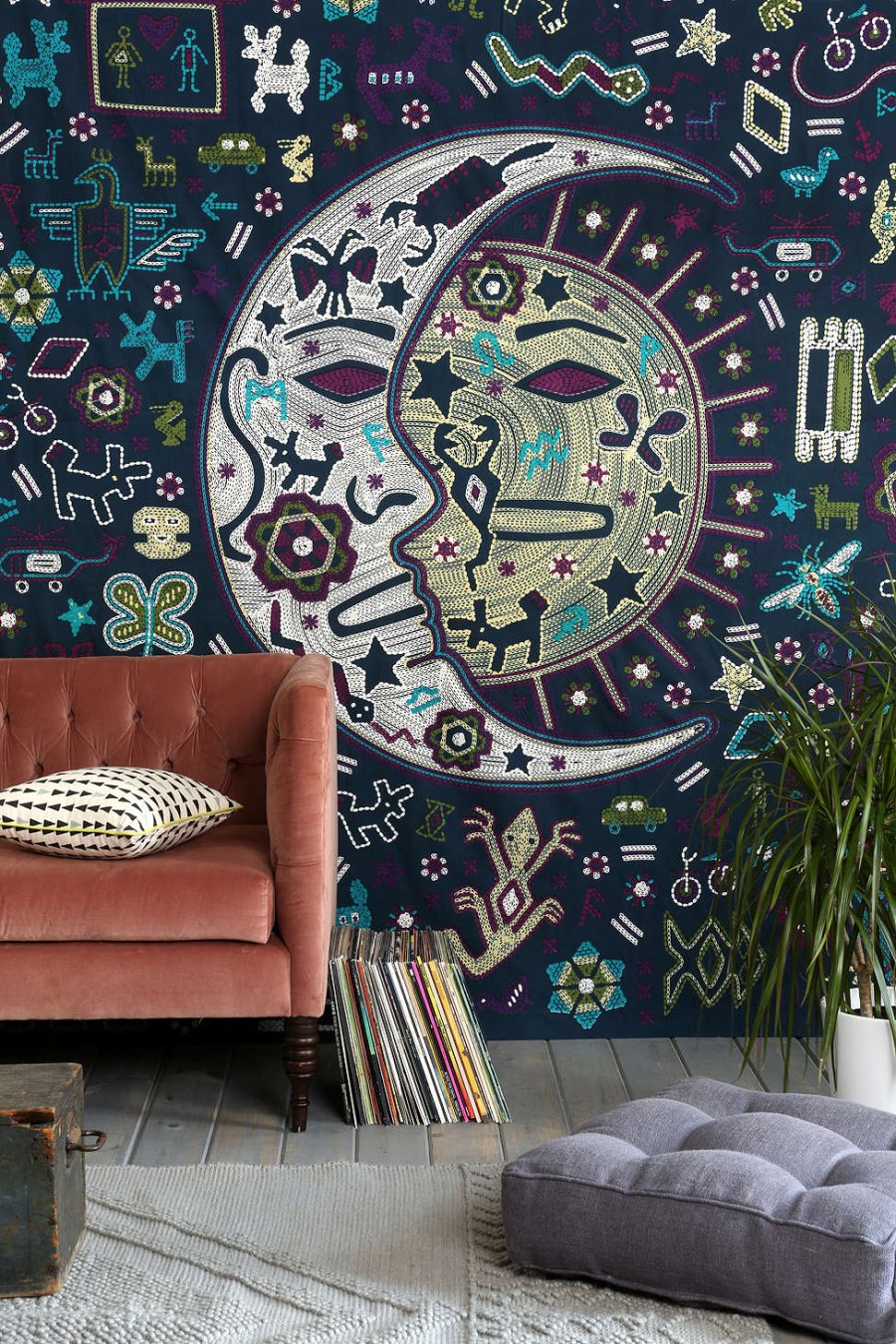 Sun and moon tapestry from Urban Outfitters