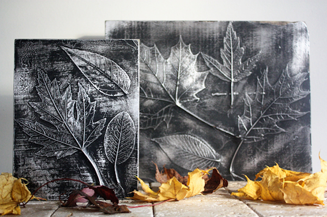 This craft project creates a fossilized look of your leaves