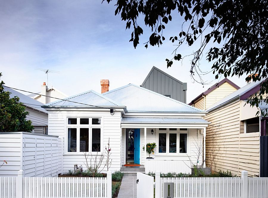 Traditional street facade of the Sandringham Residence with the new addition in the backdrop