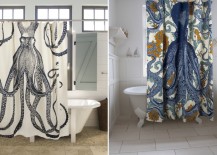 Octopus shower curtains from Thomas Paul