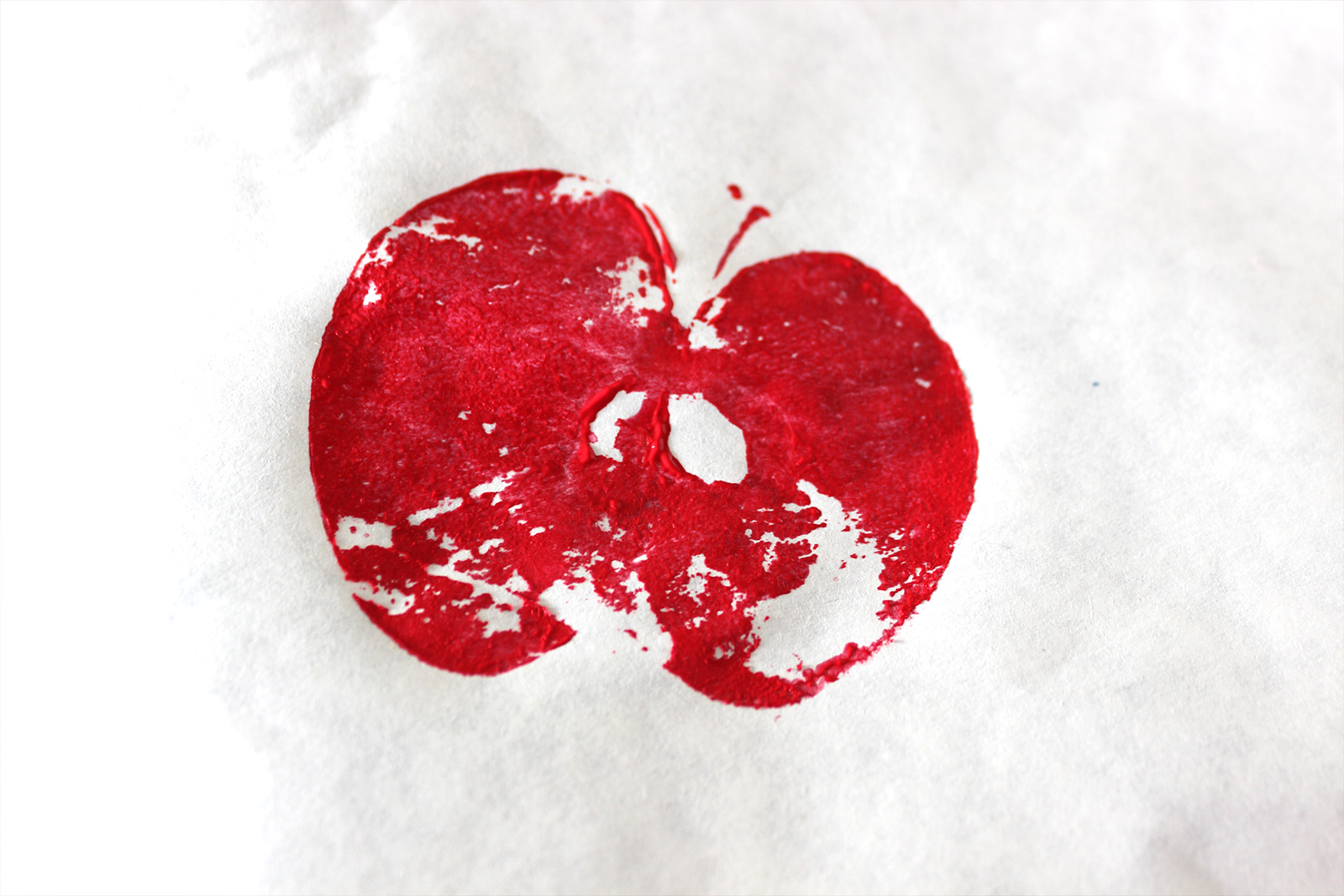 Apple Stamping Red Apple Imprint