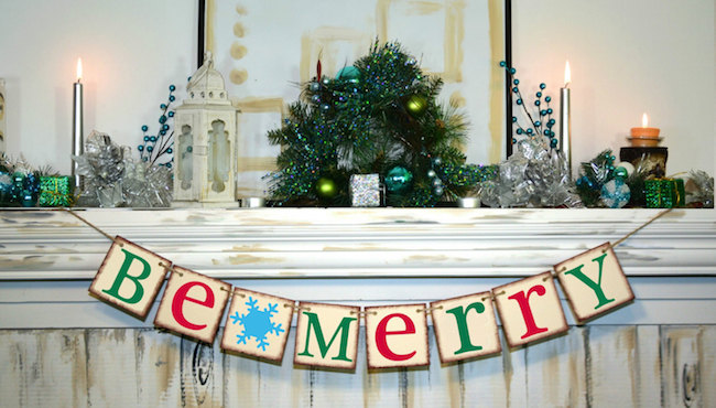 Be Merry banner for the holidays