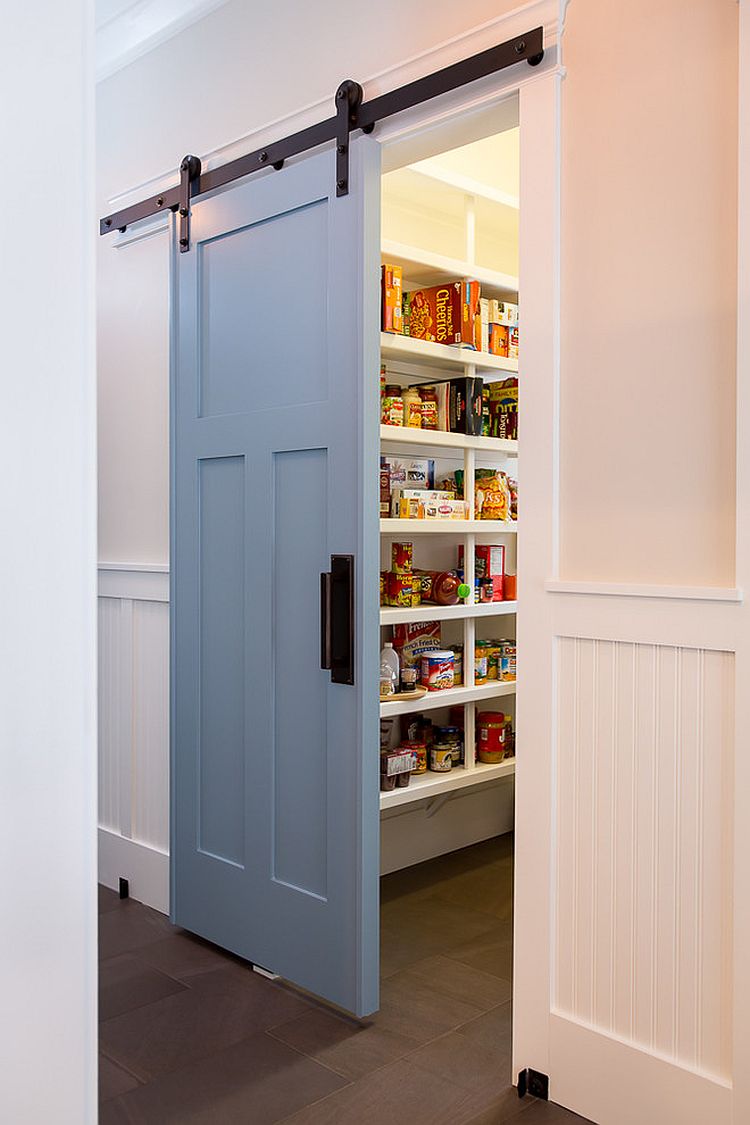 Beach style kitchen with a lovely pantry