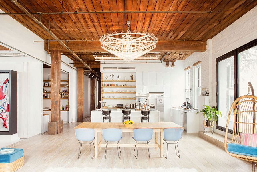 Beautiful chef's kitchen adds to the appeal of the exqusite loft home