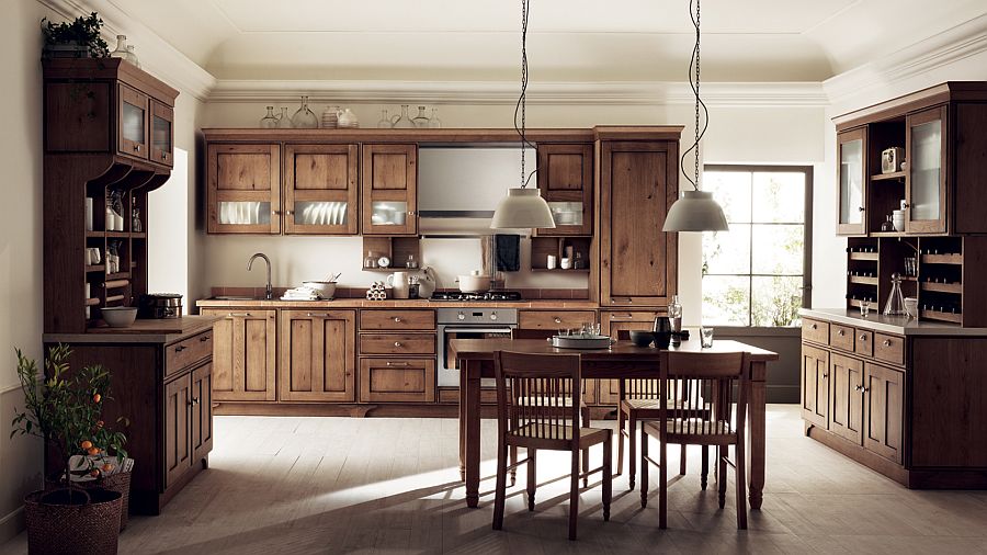 Beautiful, custom dresser blocks in wood offer ample storage space with traditional touch