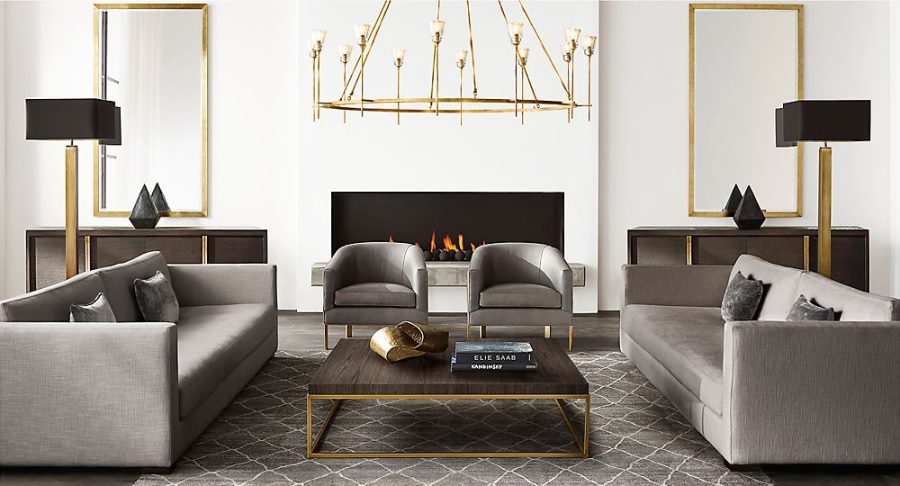 Brass furniture and decor from RH Modern