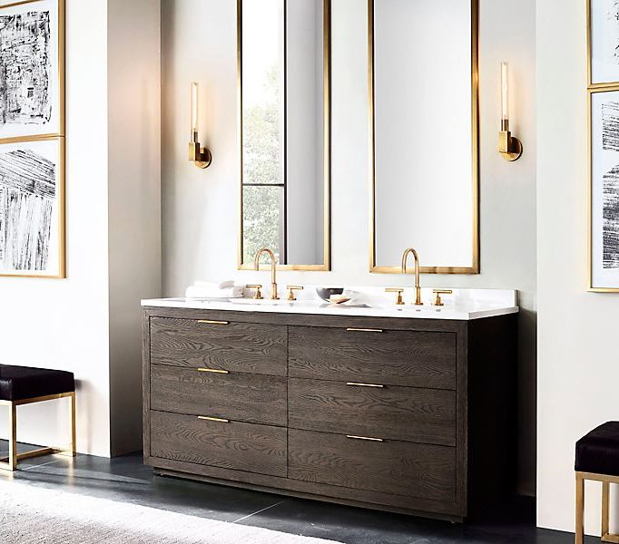 Brass sink hardware from RH Modern