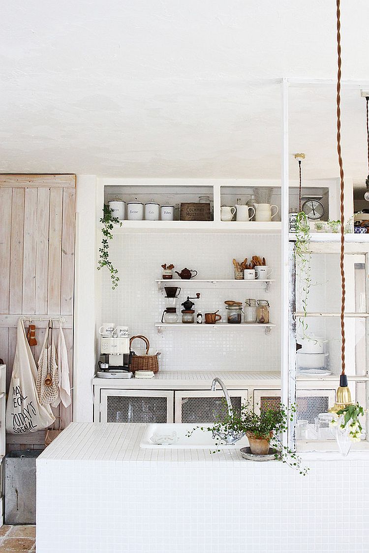 Casual vibe of the shabby chic kitchen makes it a delight in small homes [From: French & Natural Styling - powder]