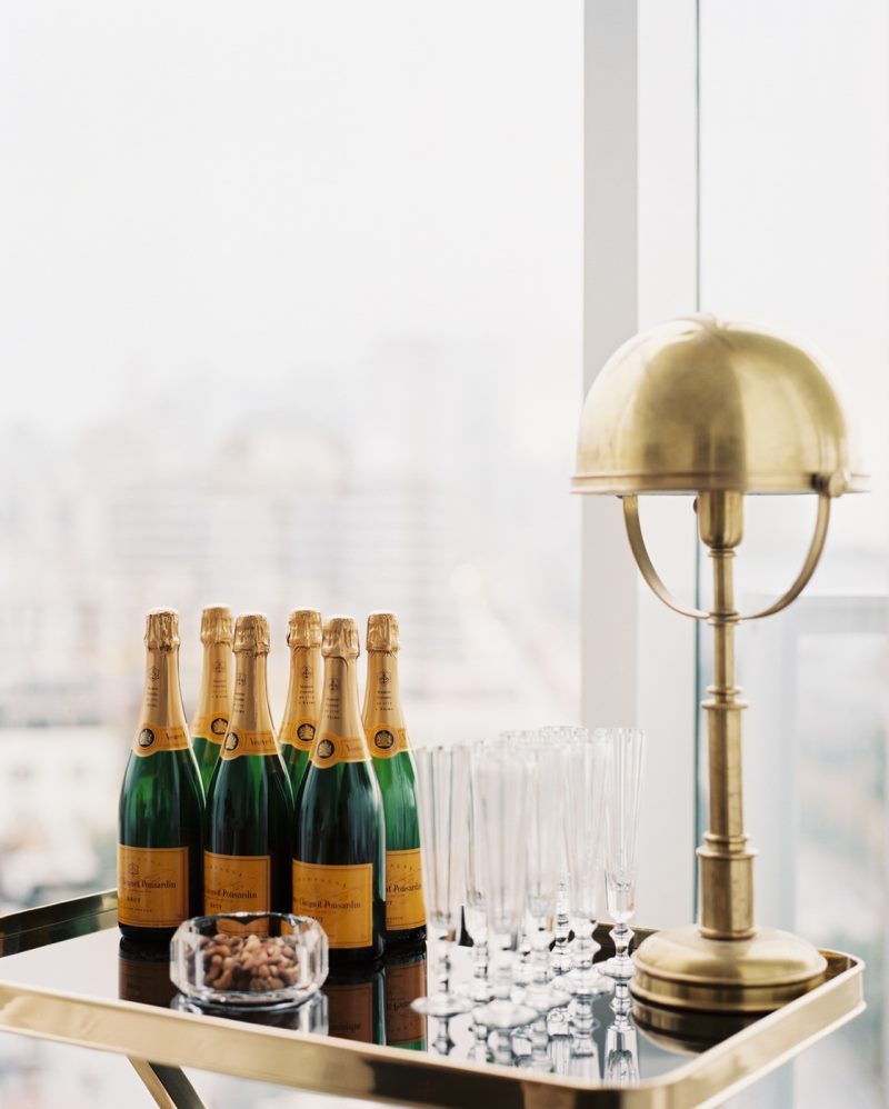 Champagne is a holiday bar cart must