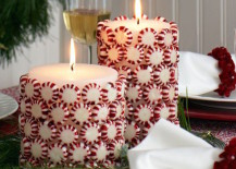 Christmas-candies-glued-to-white-pillar-candles-217x155