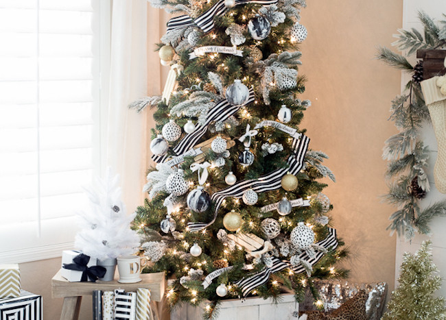 20 Chic Black, Gold & White Holiday & Christmas Decorations