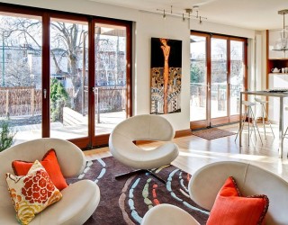 Condo Louis-Hébert: Cozy Montreal Duplex Filled with Vibrant Decor