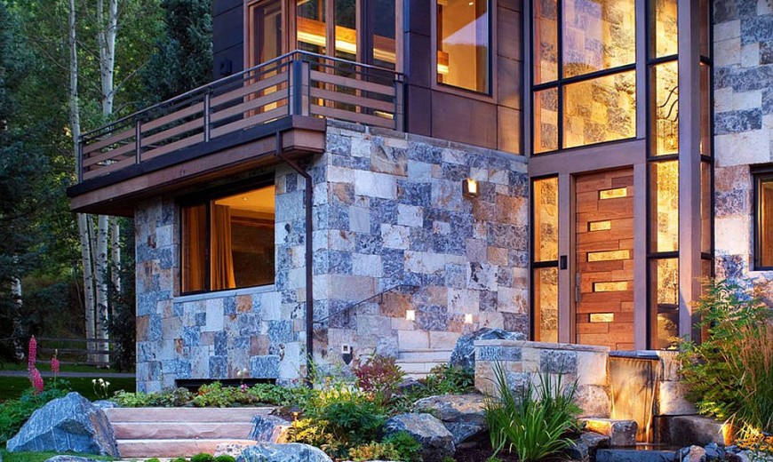 Colorado Mountain Home By Suman Architects Leaves Your Awestruck - What Is A Dry Stack Stone Wall In Minecraft