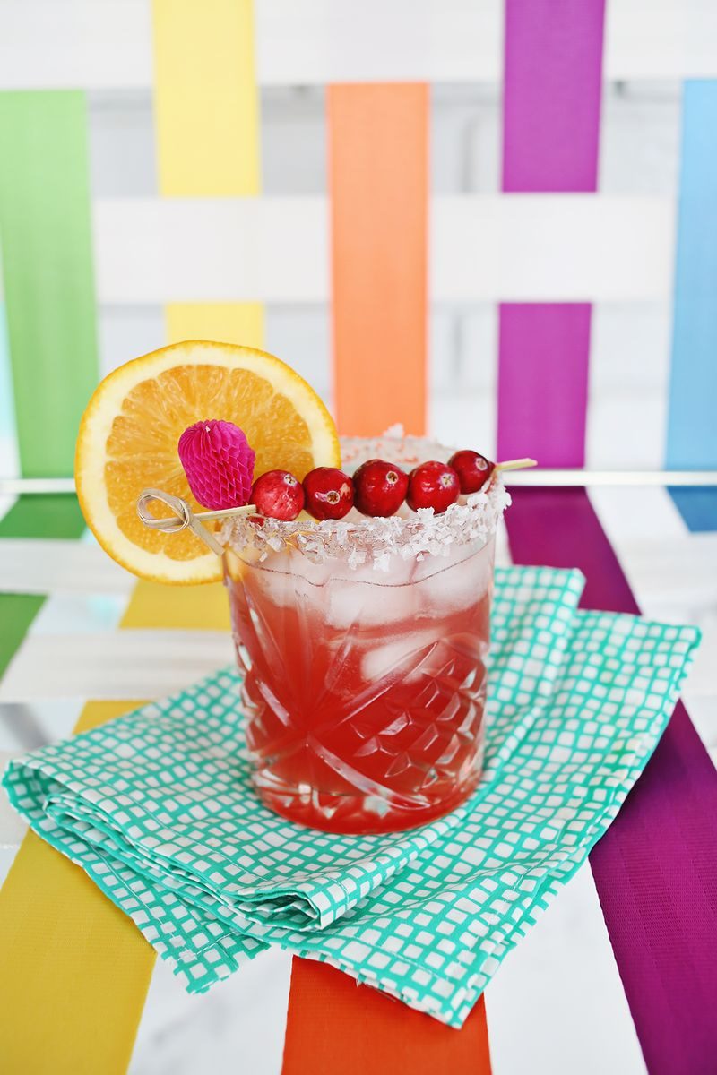 Cranberry orange margarita from A Beautiful Mess