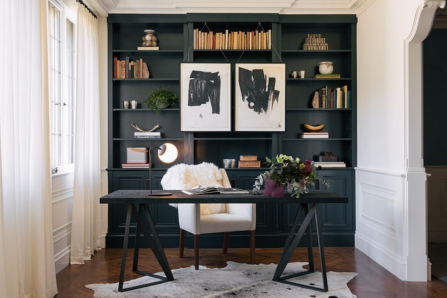 30 Black And White Home Offices That Leave You Spellbound