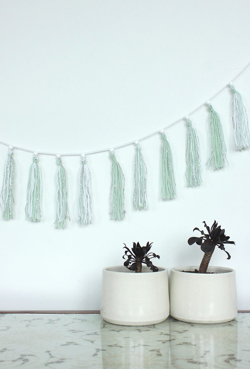 DIY tassel garland