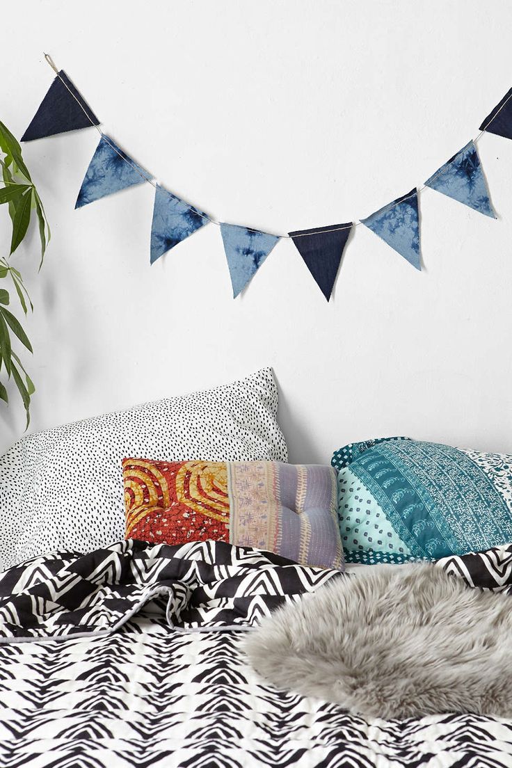 Denim shibori banner from Urban Outfitters