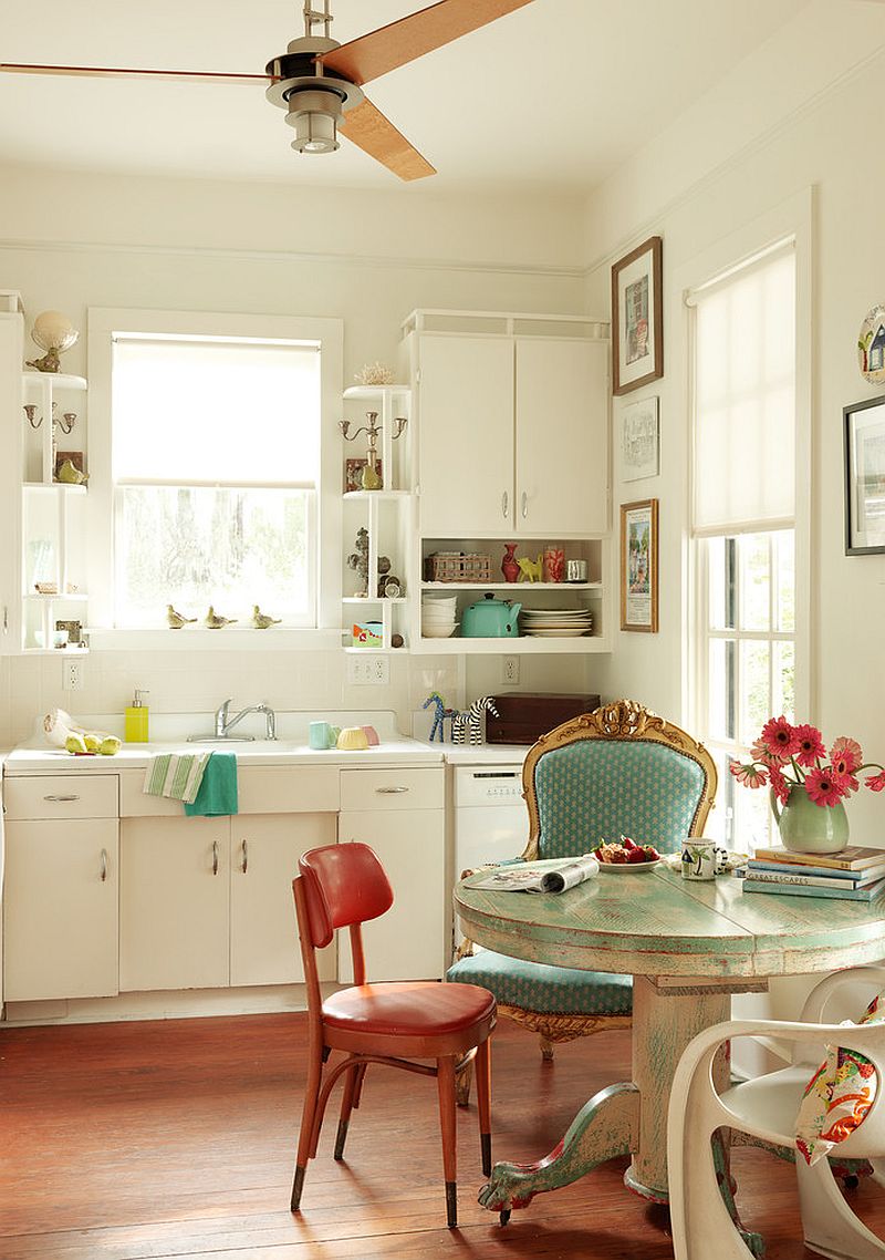 Eclectic kitchen with a splash of shabby chic panache