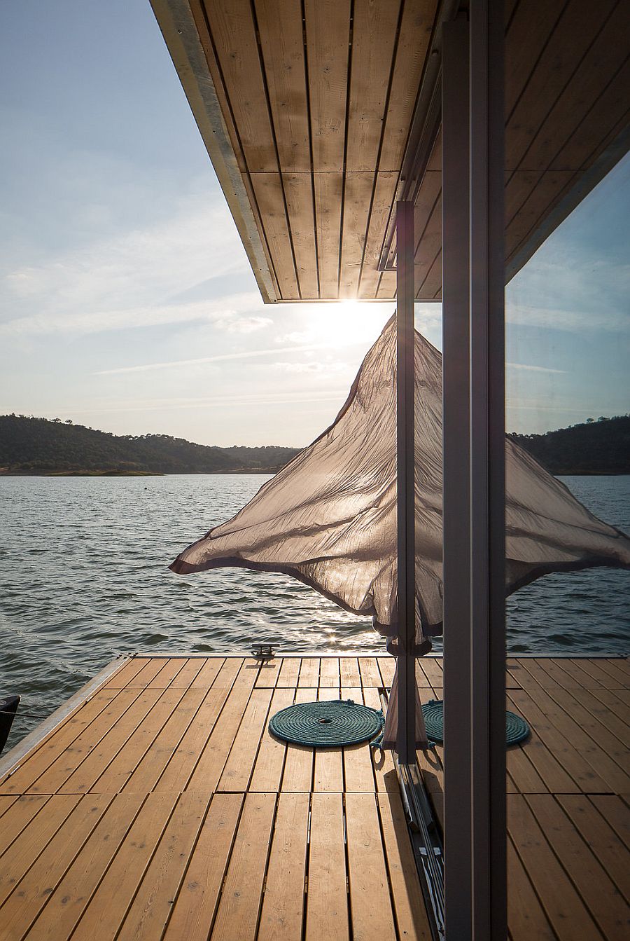 Ever-changing view from the deck of Floatwing